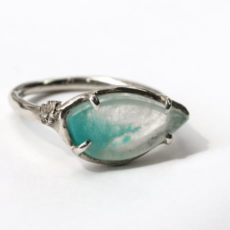 moss ring sv アマゾナイトインクォーツ