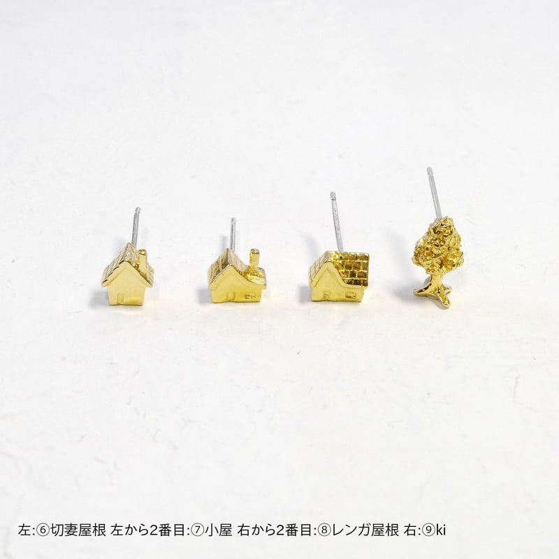 チエコプラス bonheur pierce / † gold ピアス 美品 macaron pierce