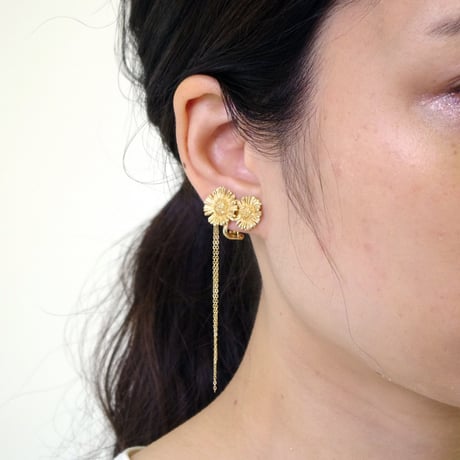 "Harujion earring"12分咲き gold
