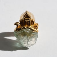 "roca earring gold" アクアマリン