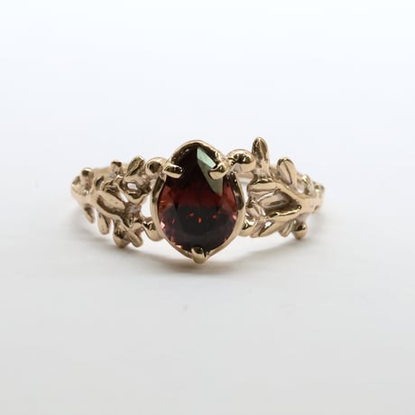 wreath ring ブラウンジルコン