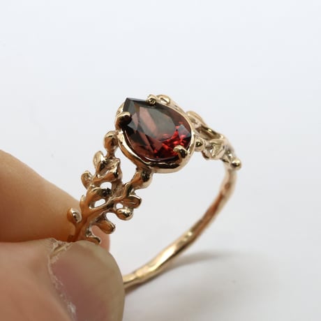 wreath ring ブラウンジルコン