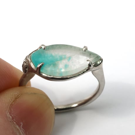 moss ring sv アマゾナイトインクォーツ