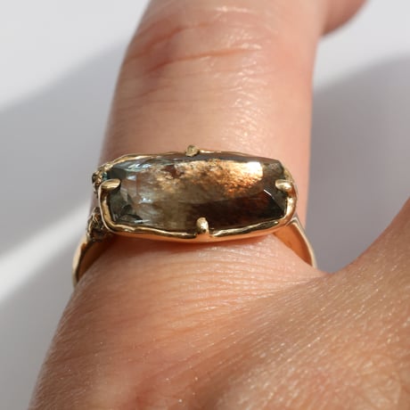 moss ring サンストーンアクアマリン