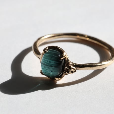 moss ring インディゴライトキャッツアイ