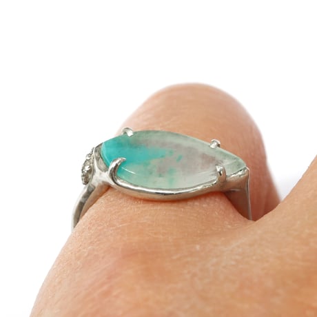 moss ring sv アマゾナイトインクォーツ