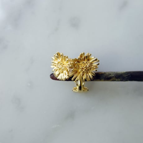 "Harujion earring" 7分咲き gold