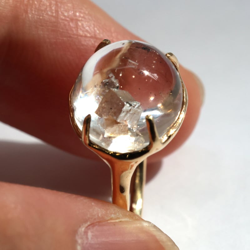 moss ring カルサイトインクォーツ | Fillyjonk ONLINE STORE