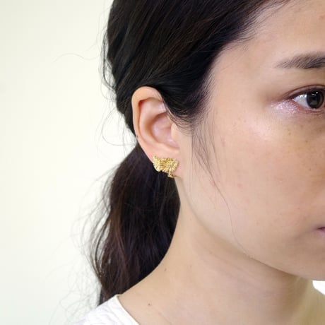 "Harujion earring" 7分咲き gold