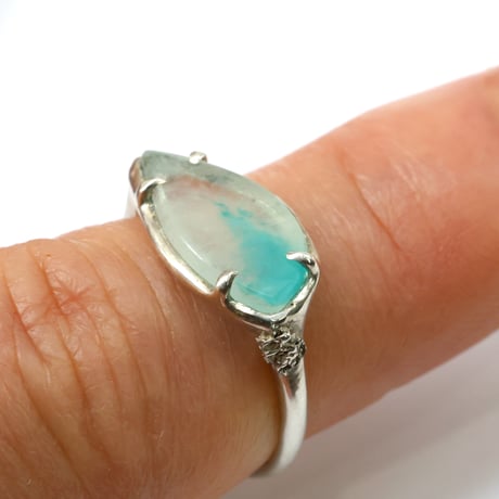 moss ring sv アマゾナイトインクォーツ