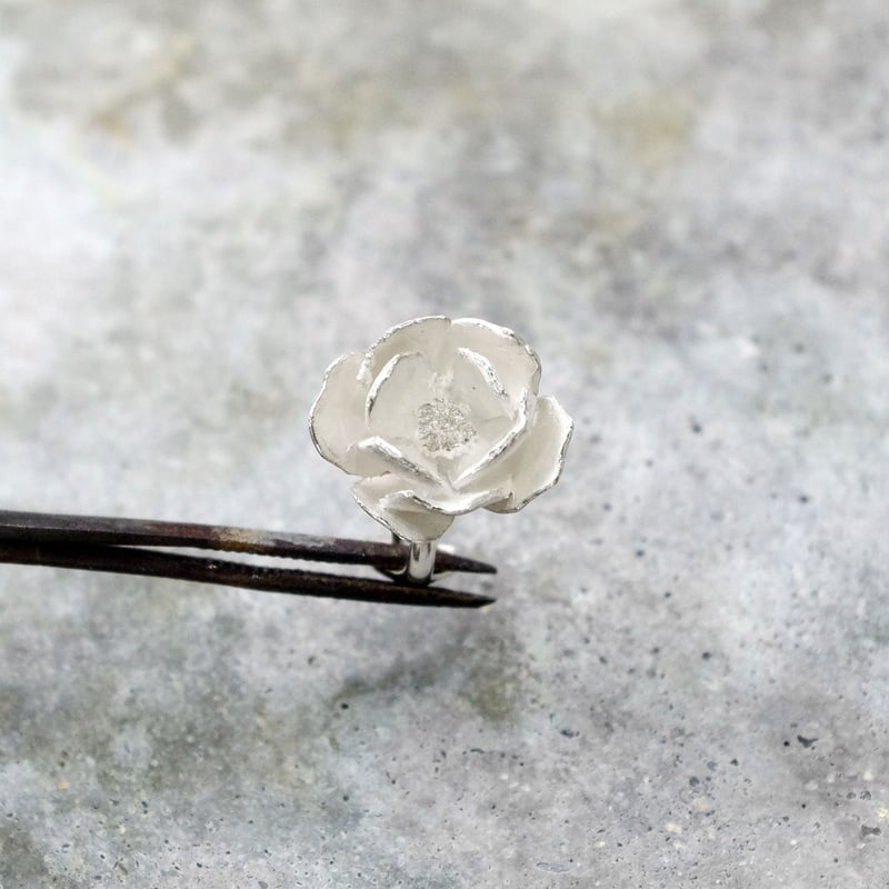 silver moon earring