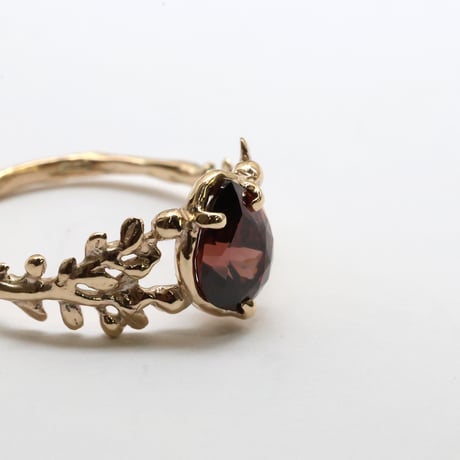 wreath ring ブラウンジルコン