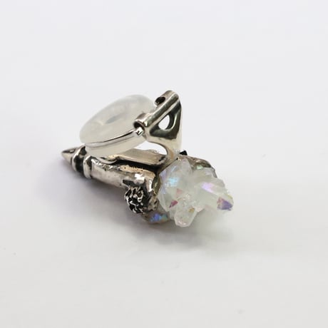 "roca earring sv" オーラクォーツ