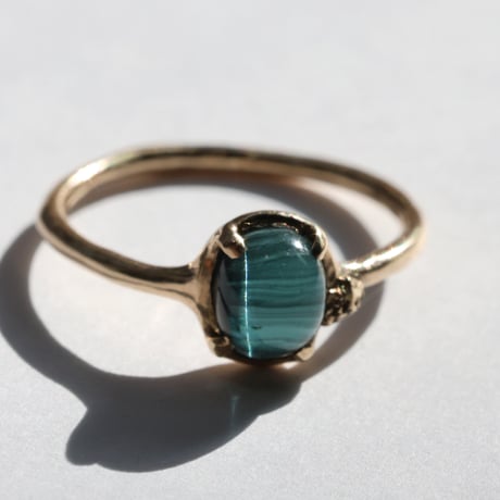 moss ring インディゴライトキャッツアイ