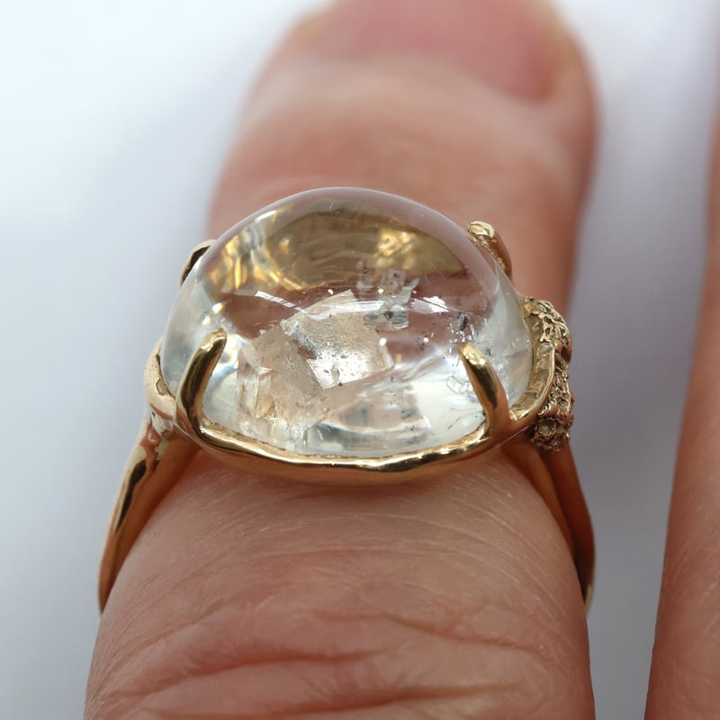 moss ring カルサイトインクォーツ | Fillyjonk ONLINE STORE