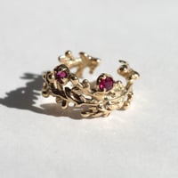wreath earcuff ルビー