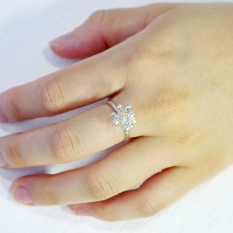 "marmo ring" bk/wh Large size