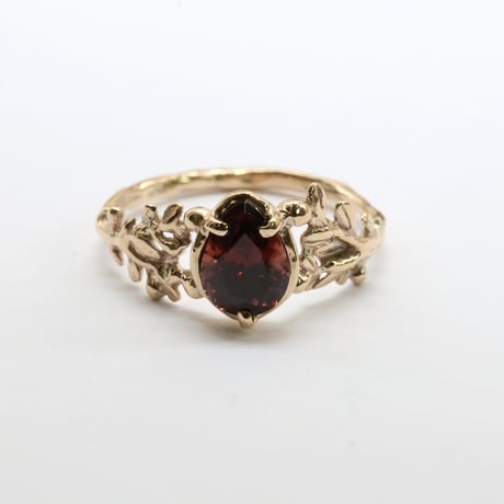 wreath ring ブラウンジルコン