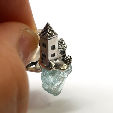 "roca earring sv" アクアマリン
