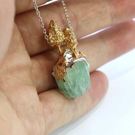 "roca necklace gold" アポフィライト
