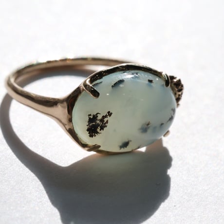 moss ring デンドリティックブルーオパール