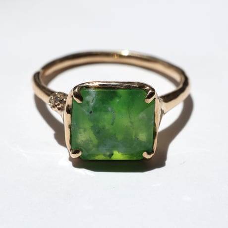 moss ring グリーンオパール