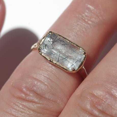 moss ring ブルートルマリンインクォーツ