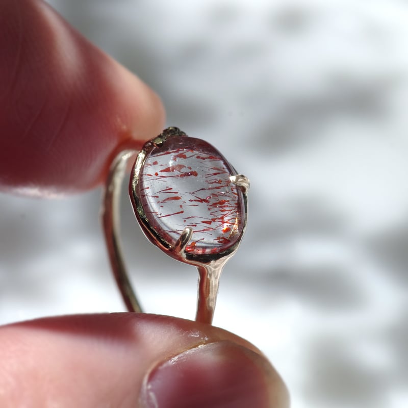 moss ring ヘマタイトインクォーツ | Fillyjonk ONLINE STORE