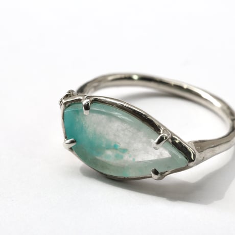 moss ring sv アマゾナイトインクォーツ