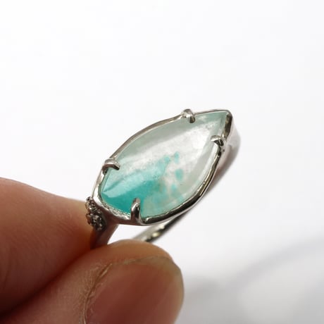 moss ring sv アマゾナイトインクォーツ