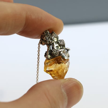 "roca necklace sv" シトリン