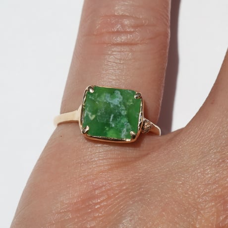 moss ring グリーンオパール