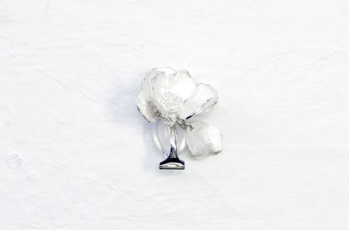 silver moon earring