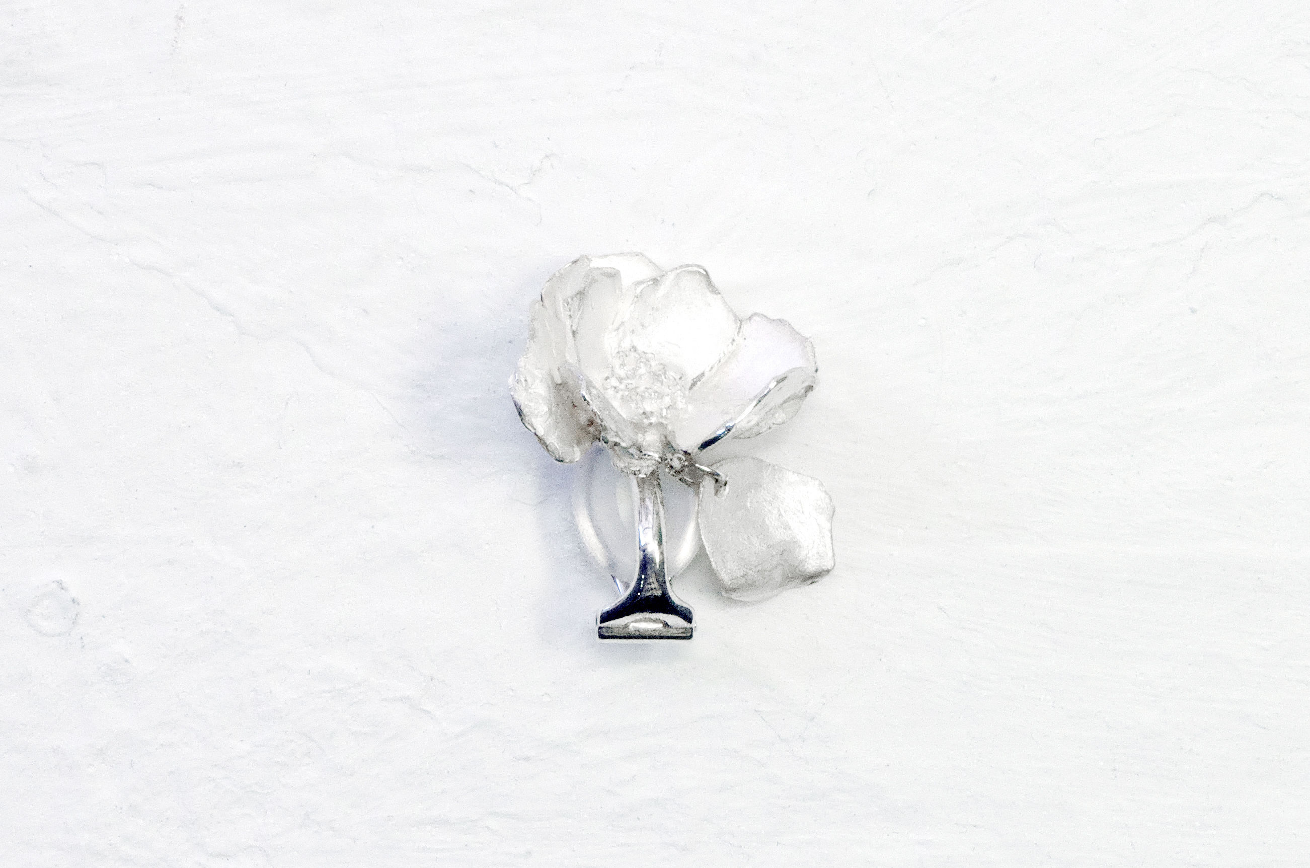 silver moon earring
