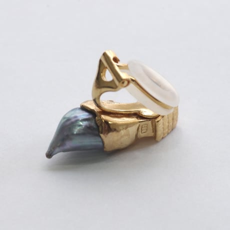 "roca earring gold" 黒蝶パール