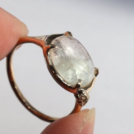 moss ring モルガナイトアクアマリン