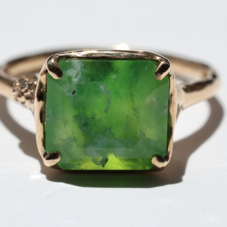 moss ring グリーンオパール
