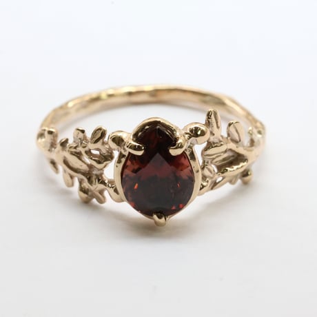 wreath ring ブラウンジルコン