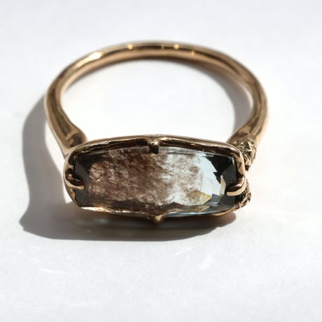 moss ring サンストーンアクアマリン