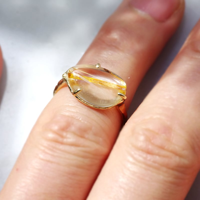 moss ring リモナイトイントパーズ | Fillyjonk ONLINE STORE