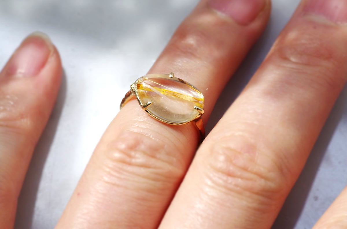 moss ring リモナイトイントパーズ | Fillyjonk ONLINE STORE