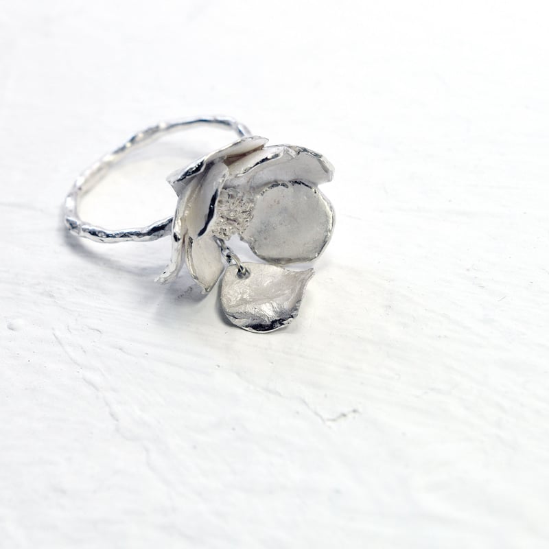 silver moon ring