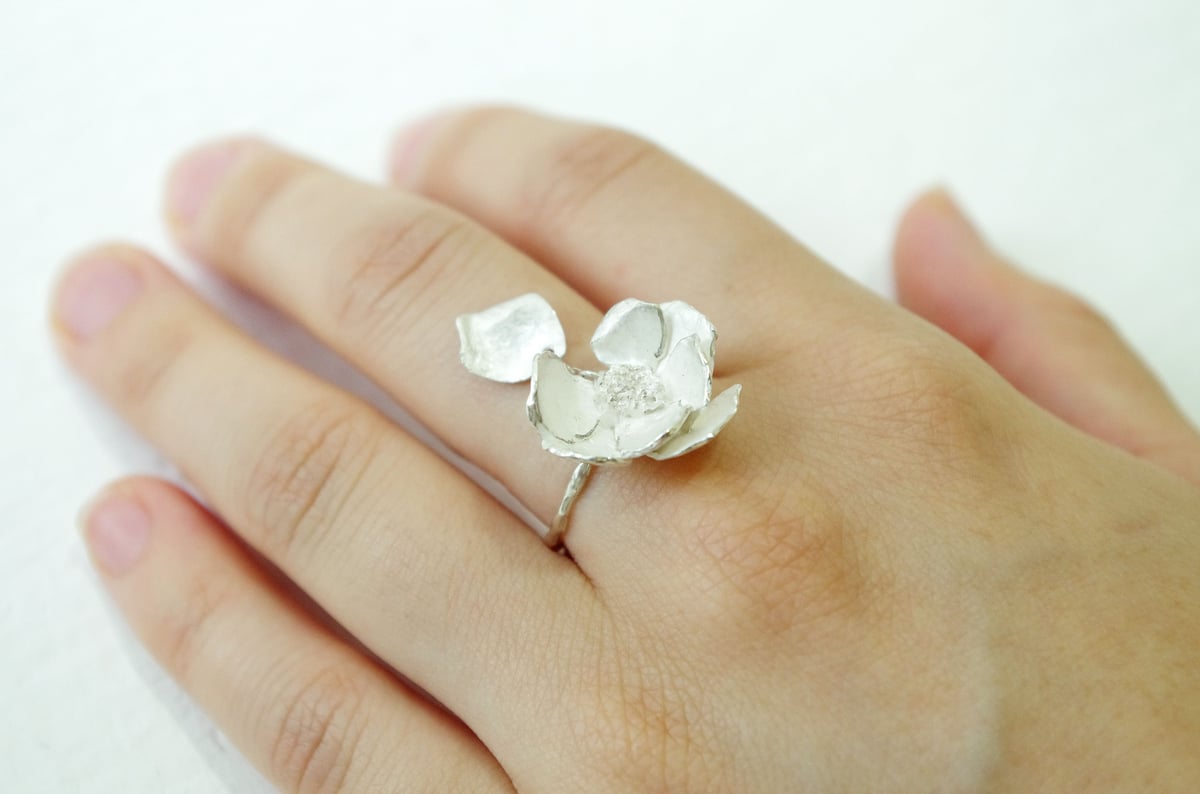 silver moon ring