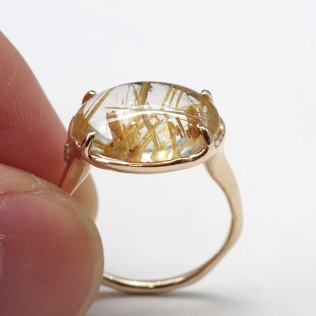 moss ring ルチルクォーツ