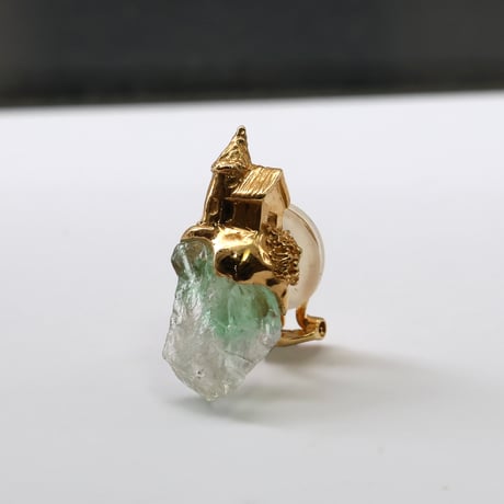 "roca earring gold"  コロンビアフローライト