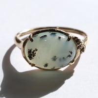 moss ring デンドリティックブルーオパール