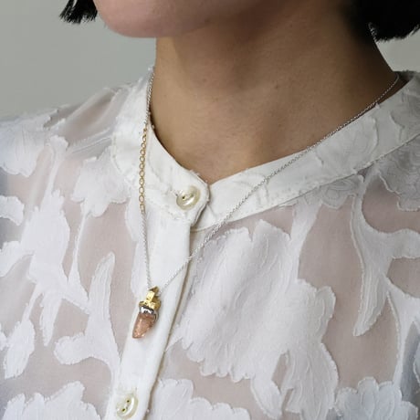 "roca necklace gold" レインボーラティスサンストーン