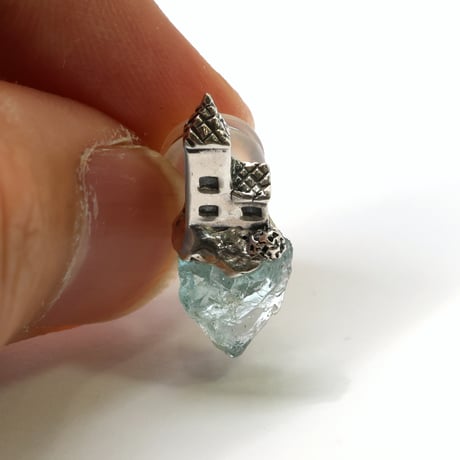 "roca earring sv" アクアマリン