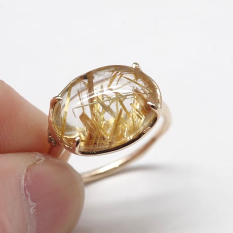 moss ring ルチルクォーツ