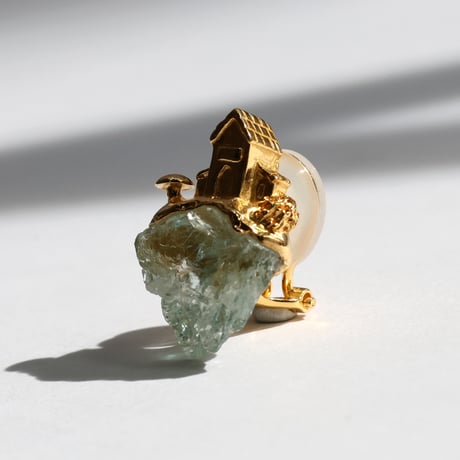 "roca earring gold" アクアマリン